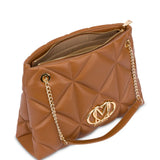 Mala tote bag Love Moschino acolchoada com logo metálico