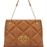 Mala tote bag Love Moschino acolchoada com logo metálico