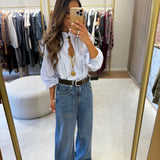 Jeans Straight Fit em Azul Denim Zoel | ba&sh