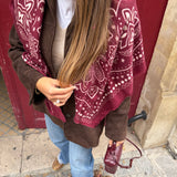 Lenço Estampa Bandana Bordeaux | VIOLETA