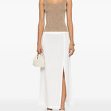 Top de malha TWINSET em lurex dourado