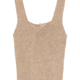 Top de malha TWINSET em lurex dourado