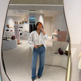 Camisa Carlita em Popelina Branca | Semicouture