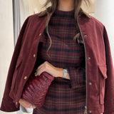 Casaco Bordeaux Textura Aveludada Bristol | VIOLETA