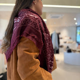 Lenço Estampa Bandana Bordeaux | VIOLETA