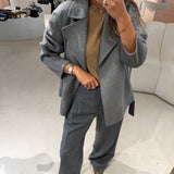 Casaco Curto em Fazenda de Lã com Cinto Cinza | Liu Jo