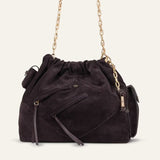 Mala Tote June Castanha em Camurça com Bolsos | BA&SH