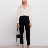 Camisa Branca Jacquard com Renda | TWINSET