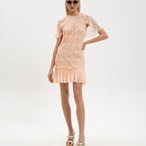Vestido Curto em Renda Rosa | TWINSET