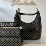 Bolso bandolera Liu Jo negro con tachuelas doradas