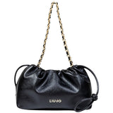 Mala de Ombro em preto com fecho de cordão small | Liu Jo