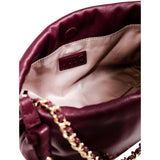 Mala de Ombro bordeaux com fecho de cordão small | Liu Jo