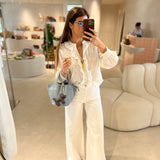 Jeans wide leg Scotch & Soda brancas