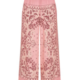 Calça Lara Rosa Pantalona com Estampa Paisley | CECILIA PRADO