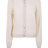 Cardigan em Lã e Caxemira Ecru | TWINSET
