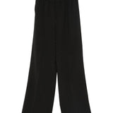 Calça Wide Fit em Crepe Preto | TWINSET