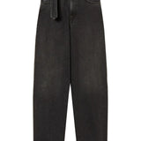 Jeans Cinza Wide com Cinto e Maxi Fivela | TWINSET