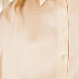 Camisa de Cetim Bege com Mangas Balão | TWINSET