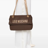 Mala de Ombro Envelope Big Castanho | Love Moschino