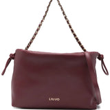 Mala de Ombro bordeaux com fecho de cordão medium | Liu Jo