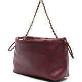 Mala de Ombro bordeaux com fecho de cordão medium | Liu Jo
