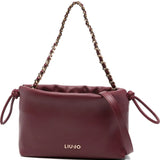 Mala de Ombro bordeaux com fecho de cordão small | Liu Jo