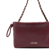Mala de Ombro bordeaux com fecho de cordão medium | Liu Jo