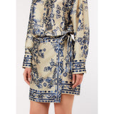 Vestido Acetinado com Print Azul | LIU JO