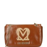 Mala Camel de Ombro com logo em tachas | Love Moschino