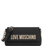 Mala de Ombro Preta com Logotipo | Love Moschino