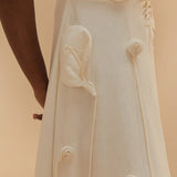 Vestido midi branco FARM RIO garden lezing