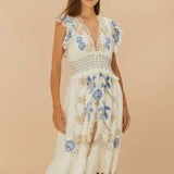 Vestido Romantic branco FARM RIO