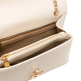 Mala de Ombro Ecru Heart Detail | Love Moschino