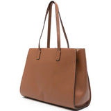 Mala de Ombro Tote Bag Buckle Logo Camel | Love Moschino
