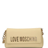 Mala de Ombro Ecru com Logotipo | Love Moschino