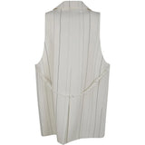 Colete Striped Branco com Risca de Giz | Semicouture