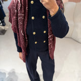 Casaco de Malha Voscar Azul | VIOLETA