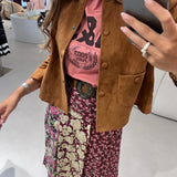 T-shirt Rosa com Logótipo Bordeaux Ioni | ba&sh