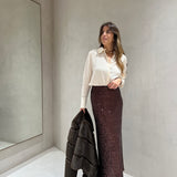 Camisa ecru TWINSET em seda
