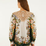 Blusa Sand Nature Lace de Manga Longa | FARM RIO