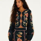 Conjunto Floral Azul Escuro | FARM RIO