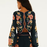 Conjunto Floral Azul Escuro | FARM RIO