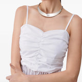 Vestido Longo em Popeline Branco | LIU JO