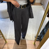 Calças Palazzo Cinza Rose de Cintura Alta | Scotch & Soda