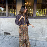 Saia Longa com Padrão Boho Chic Pisca | ba&sh