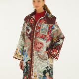 Casaco Quimono Lunar Boho Reversível Multicolor com Capuz | FARM RIO