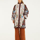 Casaco Quimono Lunar Boho Reversível Multicolor com Capuz | FARM RIO
