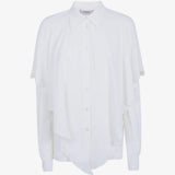Camisa Branca de Manga Comprida com Folhos | TWINSET