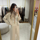 Set de Calça e Jaqueta em Bege | Liviana Conti