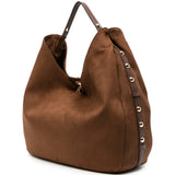 Mala de Ombro em Suede Castanha | LIUJO